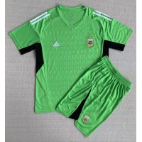 Echipament fotbal Argentina Portar Tricou Acasa Mondial 2022 pentru copii maneca scurta (+ Pantaloni scurti)